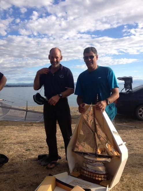 Northland’s Phil McNeil and Craig Gilberd with the Kingham Trophy - 2014 Sanders Cup © SW